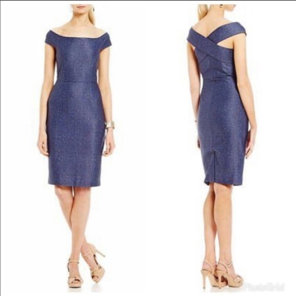 Antonio Melani New Sexy Striped Bodycon Midi Dress - Picture 7 of 8